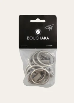New Bouchara ANNEAUX À PINCES POUR RIDEAUX - BOÎTE DE 10 ARGENT