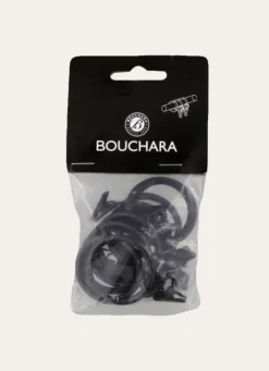 Hot Bouchara ANNEAUX À PINCES POUR RIDEAUX - BOÎTE DE 10 Noir