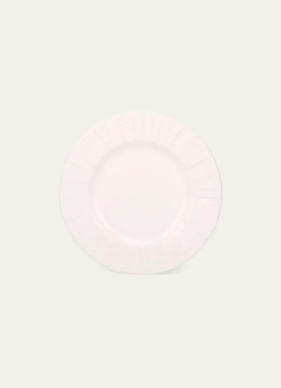 New Bouchara ASSIETTE À DESSERT À MOTIFS EN RELIEF TON SUR TON BLANC