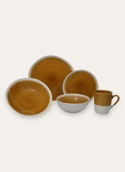 Best Bouchara ASSIETTE À DESSERT EN GRÈS RÉACTIF JAUNE