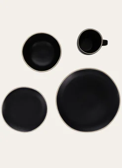 New Bouchara ASSIETTE À DESSERT EN GRÈS Noir