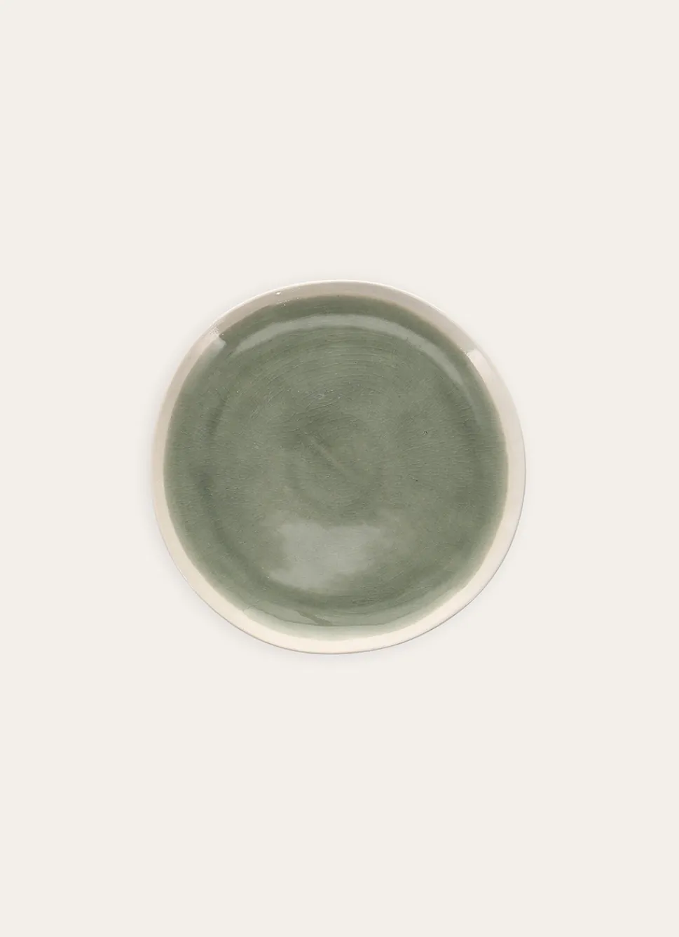 Clearance Bouchara ASSIETTE À DESSERT EN GRÈS RÉACTIF VERT DE GRIS