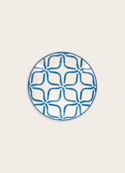 Outlet Bouchara ASSIETTE À DESSERT EN PORCELAINE MOTIF ARABESQUE BLEU