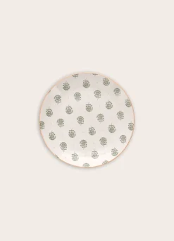 Discount Bouchara ASSIETTE À DESSERT EN PORCELAINE GALM BLANC / VERT