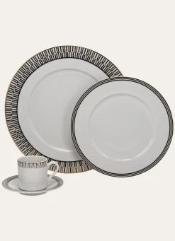 Hot Bouchara ASSIETTE À DESSERT EN PORCELAINE ART DÉCO NOIR/DORÉ