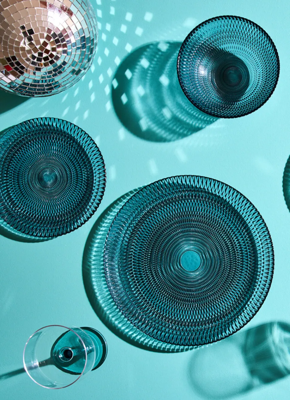 Best Bouchara ASSIETTE A DESSERT EN VERRE BLEU NUAGE