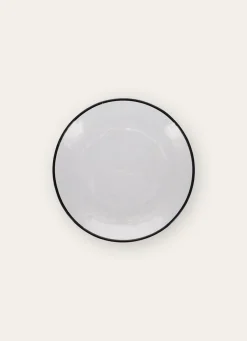 Sale Bouchara ASSIETTE DESSERT EN VERRE FILE TRANSPARENT/NOIR