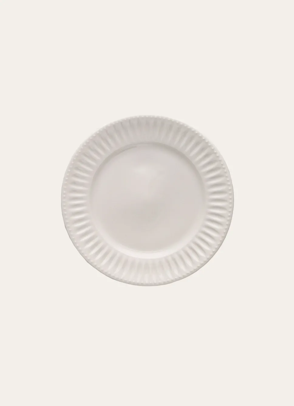 Outlet Bouchara ASSIETTE PLATE EN FAÏENCE IVOIRE