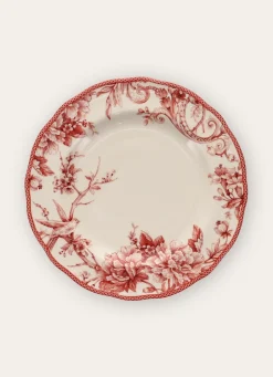 Clearance Bouchara ASSIETTE PLATE EN GRÈS ADELAÏDE ROUGE LIE DE VIN