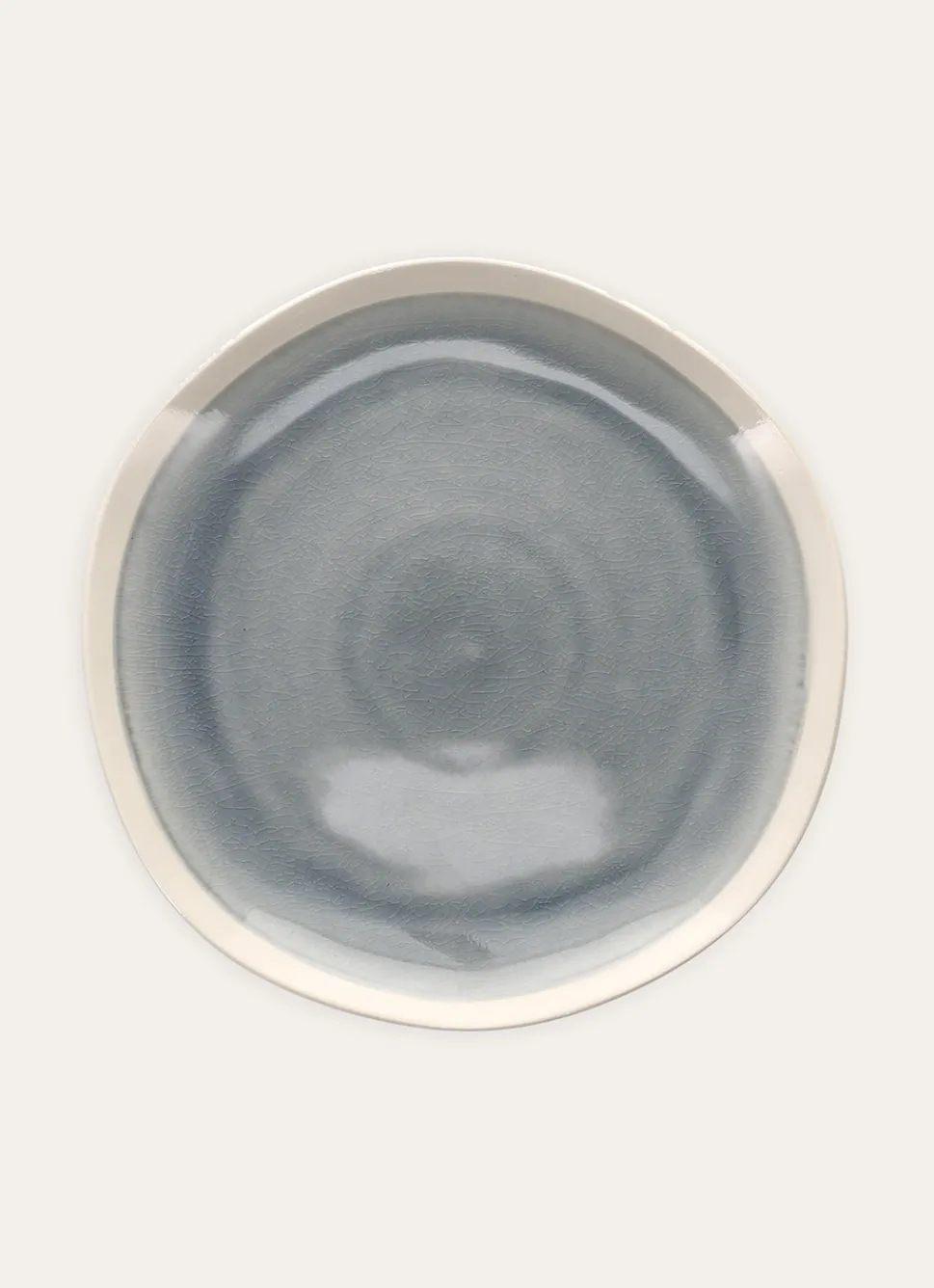 New Bouchara ASSIETTE PLATE EN GRÈS RÉACTIF BLEU