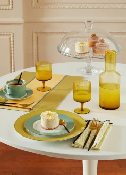 Discount Bouchara ASSIETTE PLATE EN PORCELAINE COLORÉE TILLEUL