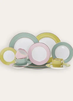 Discount Bouchara ASSIETTE PLATE EN PORCELAINE COLORÉE TILLEUL