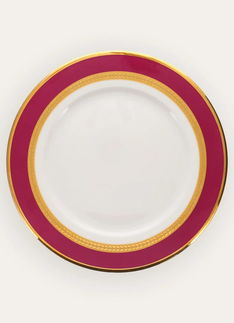 Clearance Bouchara ASSIETTE PLATE EN PORCELAINE ESPRIT VÉNITIEN ROSE FUCHSIA