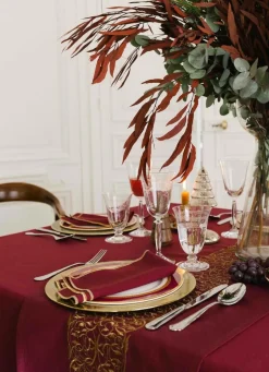 Clearance Bouchara ASSIETTE PLATE EN PORCELAINE ESPRIT VÉNITIEN ROSE FUCHSIA