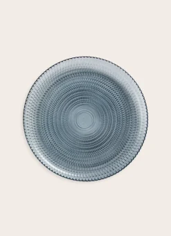Sale Bouchara ASSIETTE PLATE EN VERRE BLEU NUAGE