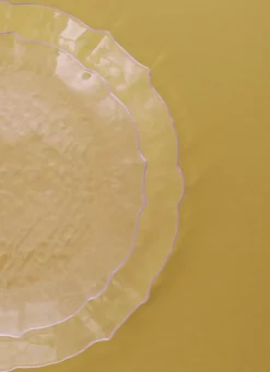 Online Bouchara ASSIETTE PLATE EN VERRE ÉCLATANTE TRANSPARENT