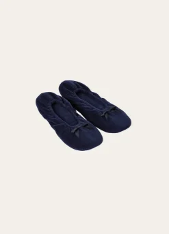 New Bouchara BALLERINES EN VELOURS MARINE