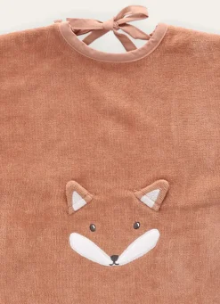 Discount Bouchara BAVOIR MANCHES LONGUES EN ÉPONGE RENARD BRODÉ ROUX