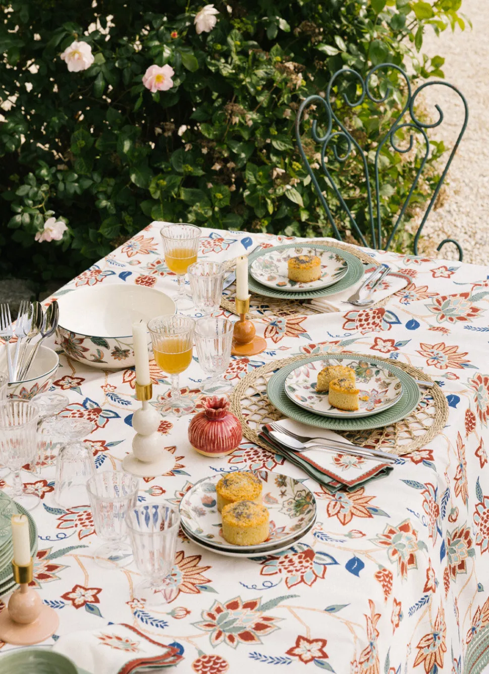 Bouchara BOL EN GRÈS FLEURI PERSE MULTICOLORE