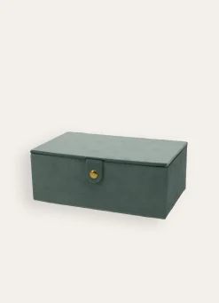 Online Bouchara BOÎTE DE RANGEMENT EN VELOURS - GRANDE VERT D'EAU VERT D'EAU