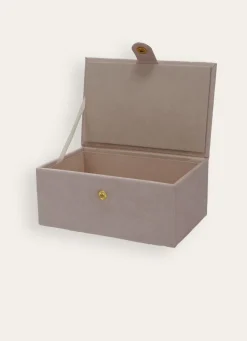Sale Bouchara BOÎTE DE RANGEMENT EN VELOURS - PETITE ROSE POUDRE