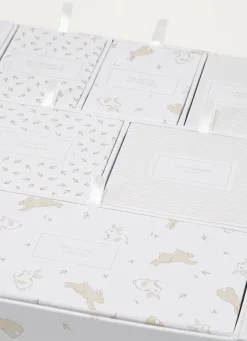 Hot Bouchara BOÎTE DE RANGEMENT MOTIF LAPINS ECRU