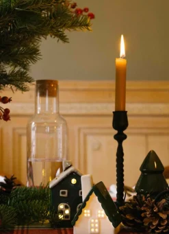 Online Bouchara BOUGEOIR EN MÉTAL TORSADÉ AVEC COUPELLE NOIR