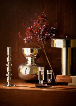 Discount Bouchara BOUGEOIR EN VERRE ARGENTÉ OPAQUE ARGENTE