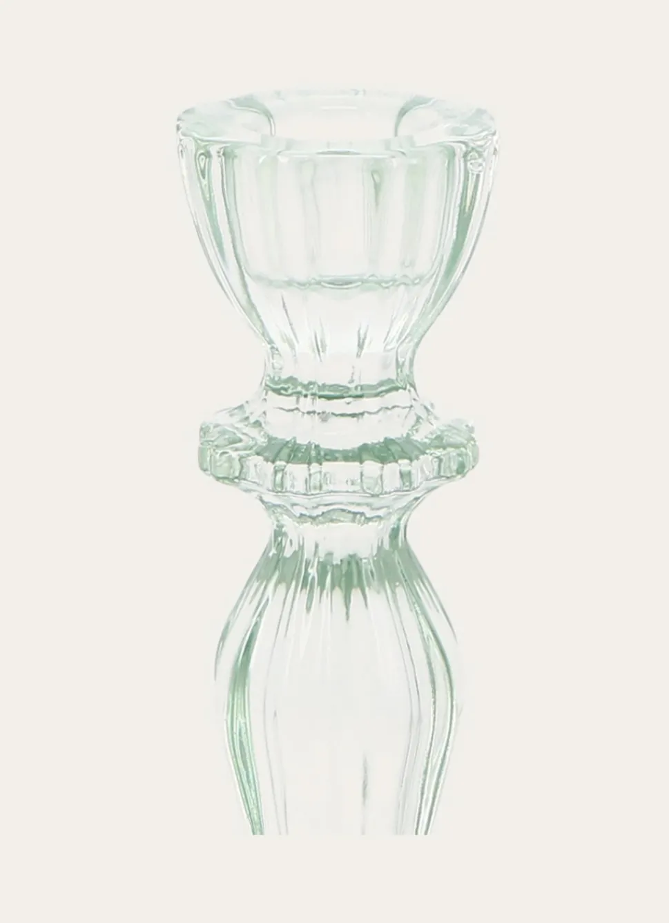 Bouchara BOUGEOIR EN VERRE TEINTÉ H15,5 CM VERT AMANDE