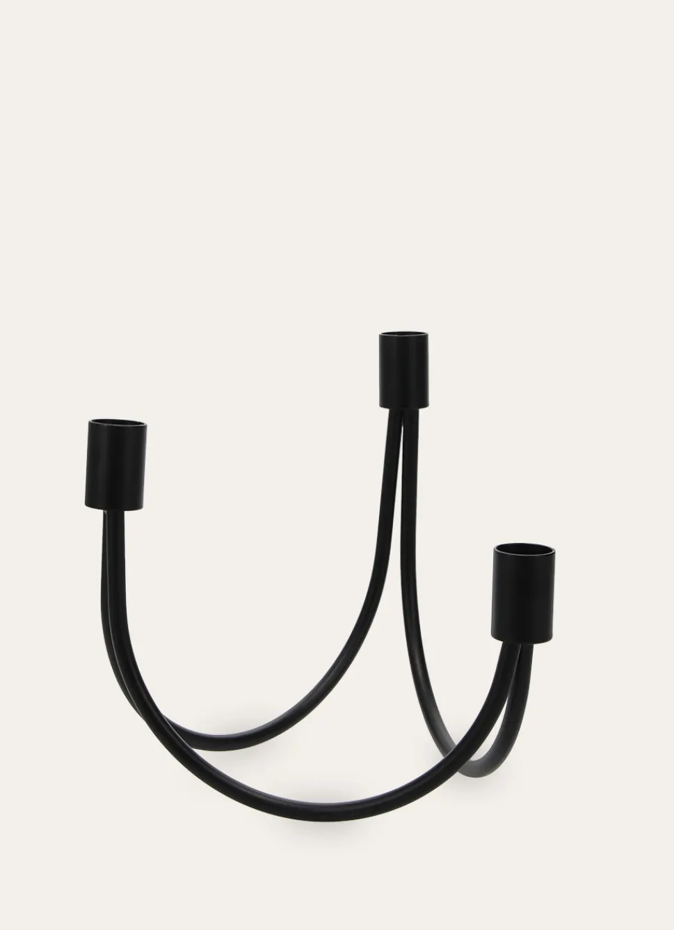 Hot Bouchara BOUGEOIR MODERNE EN MÉTAL À 3 BRANCHES NOIR