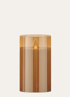 Outlet Bouchara BOUGIE LED AVEC POT EN VERRE TRANSPARENT