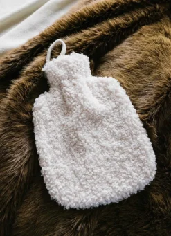 Hot Bouchara BOUILLOTTE EFFET FOURRURE MOUTON BLANC CASSÉ