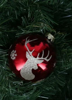 Discount Bouchara BOULE EN VERRE RENNE ET FLOCONS À PAILLETTES OPÉRA