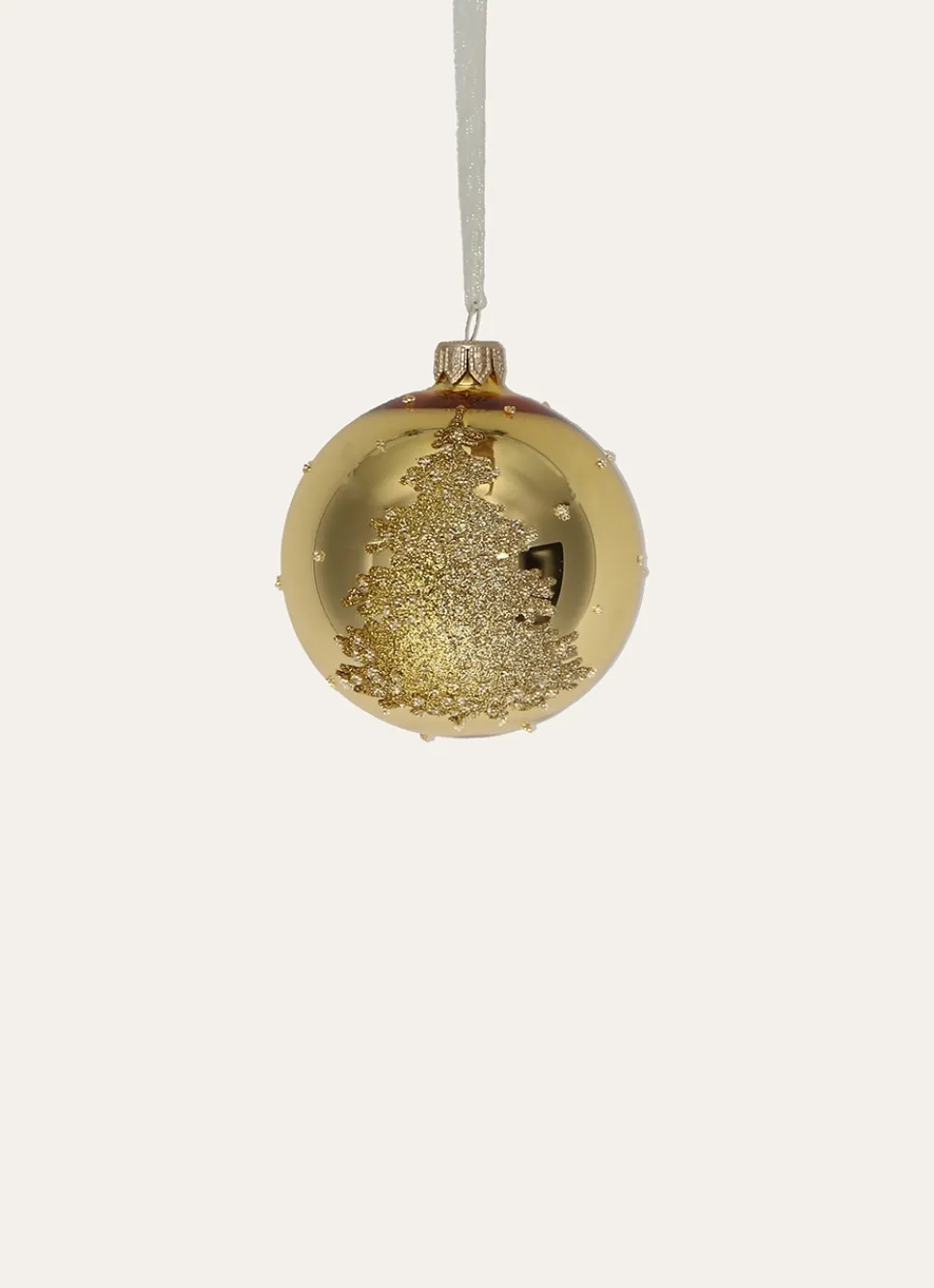 Sale Bouchara BOULE EN VERRE SAPIN À PAILLETTES DORÉ
