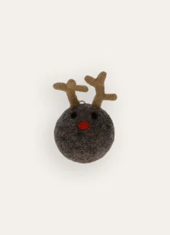 Bouchara BOULE TÊTE DE RENNE EN LAINE NATURELLE BRUN