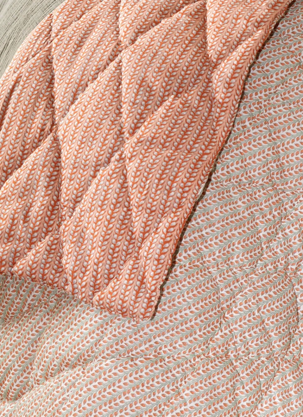 Best Bouchara BOUT DE LIT ÉDREDON MATELASSÉ IMPRIMÉ FAIT MAIN POTERIE