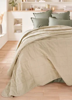 Discount Bouchara BOUT DE LIT MATELASSÉ UNI BEIGE