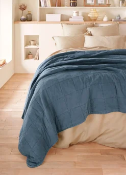 Hot Bouchara BOUT DE LIT MATELASSÉ UNI BLEU