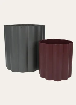 Online Bouchara CACHE POT MÉTAL EN FORME DE PÉTALES VIOLET