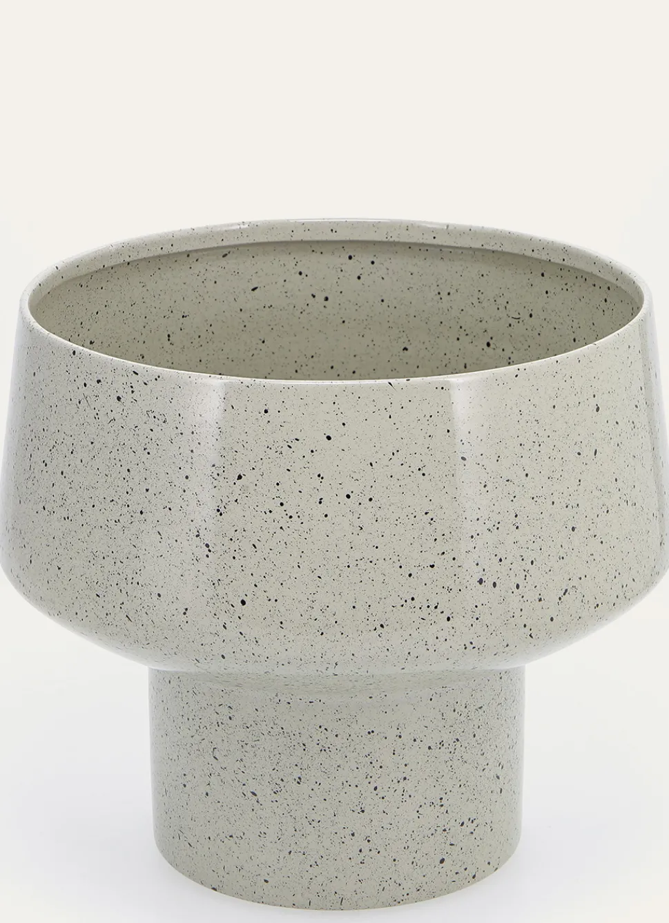 Outlet Bouchara CACHE-POT EN FER GRIS CLAIR MOUCHETÉ