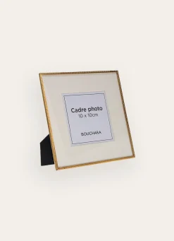 New Bouchara CADRE PHOTO CARRÉ MARTELÉ DORE