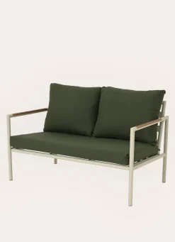 Online Bouchara CANAPÉ D'EXTÉRIEUR 2 PLACES EN ALUMINIUM VERT/BEIGE