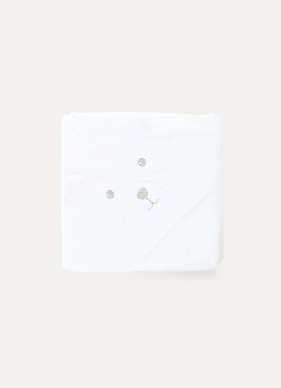 Discount Bouchara CAPE DE BAIN TÊTE D'OURSON EN COTON ÉPONGE BLANC