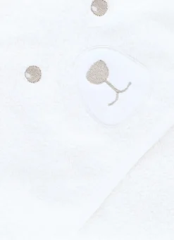 Discount Bouchara CAPE DE BAIN TÊTE D'OURSON EN COTON ÉPONGE BLANC