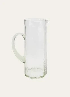 Hot Bouchara CARAFE EN VERRE EMBOSSÉ VERT CLAIR
