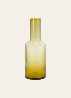Bouchara CARAFE EN VERRE STRIÉ TILLEUL