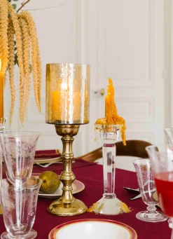 Sale Bouchara CHANDELIER EN VERRE EFFET CRISTAL TRANSPARENT