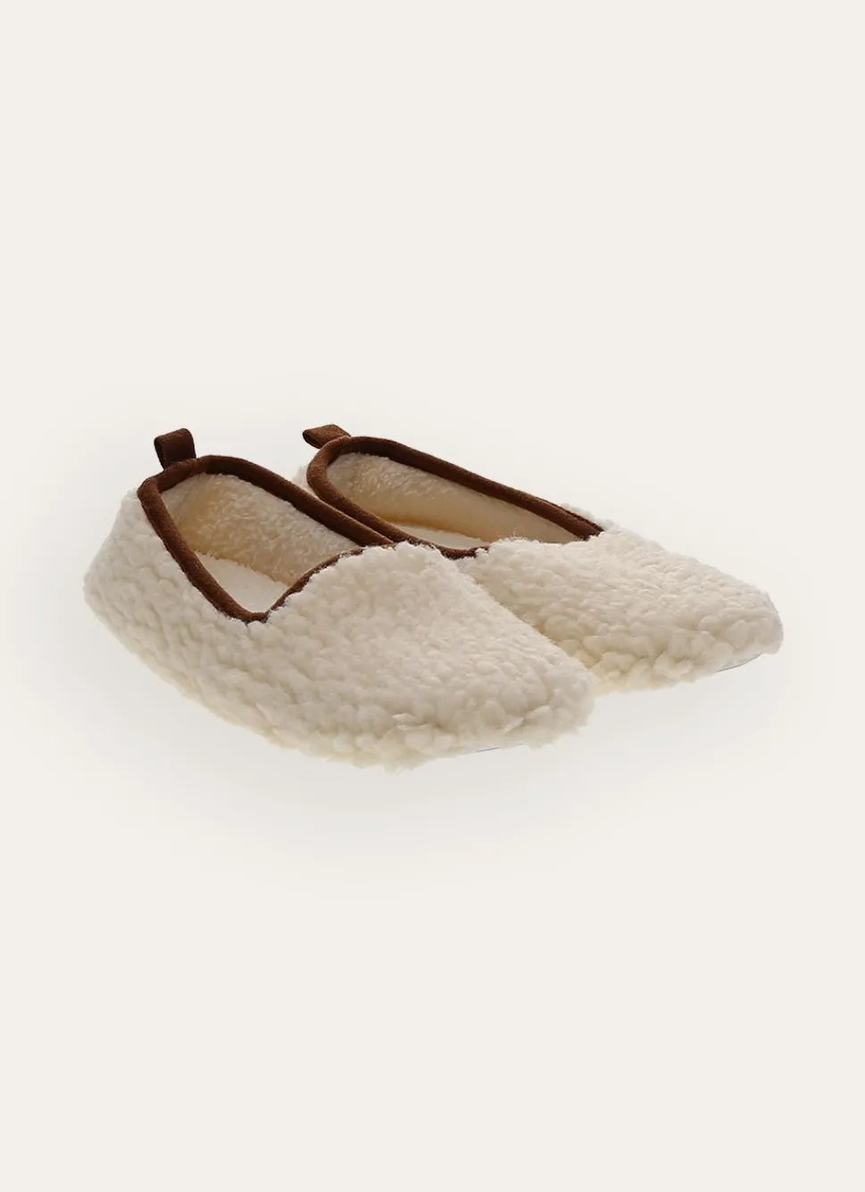 Hot Bouchara CHAUSSONS UNIS EN SHERPA ACHILLE BLANC