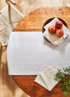 Outlet Bouchara CHEMIN DE TABLE EN JACQUARD BLANC