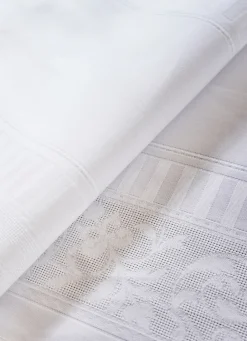 Outlet Bouchara CHEMIN DE TABLE EN JACQUARD BLANC